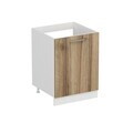 Dulap pentru bucatarie, Hanah Home, Minar, 60x87x58 cm, Alb / Dore