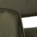 Scaun Ranja, Actona, 56x59.5x79 cm, catifea/otel, verde olive