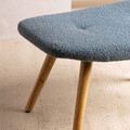 Taburet Moss Tedy Boucle, Homla, 61x41x38 cm, lemn/poliester Boucle, albastru