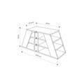 Pantofar, Decortie, Pyramid Shoe Bench, PAL, Stejar / Alb