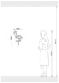 Lampa de perete, Shadow, 593 - A, E27, 100 W, metal/MDF, negru