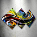 Set 4 tablouri decorative, 4MDF225930748, MDF, Imprimat UV, Multicolor