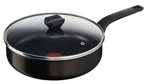 Tigaie saute cu capac, Tefal, Simply Clean, 24 cm Ø, aluminiu/sticla