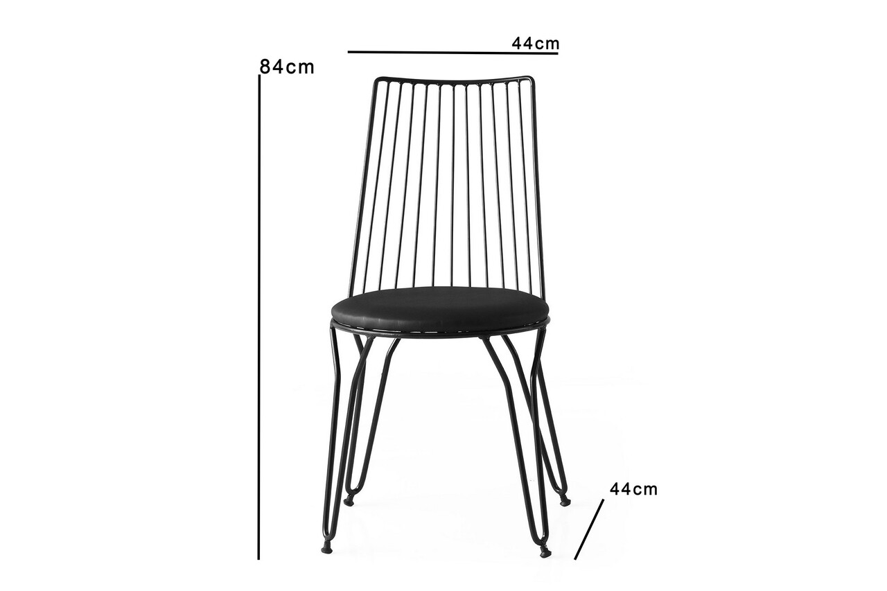 Set scaune 2 piese, Hanah Home, Ada 276 V2, Negru - view 4