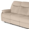 Canapea cu 3 locuri si 2 reclinere manuale, Louis XL, L.194 l.95 H.102, stofa, bej