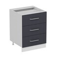 Dulap pentru bucatarie, Hanah Home, Minar, 60x87x58 cm, Alb / Antracit