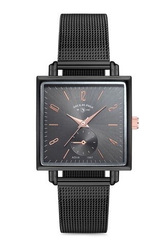 Ceas pentru dama apsv1 - s0401, aqua di polo, metal, negru