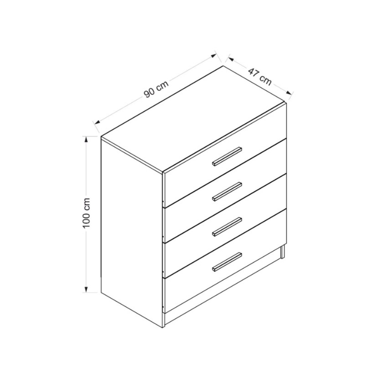 Dulap, Hanah Home, Kale TV, 90x100x47 cm, Antracit - view 9