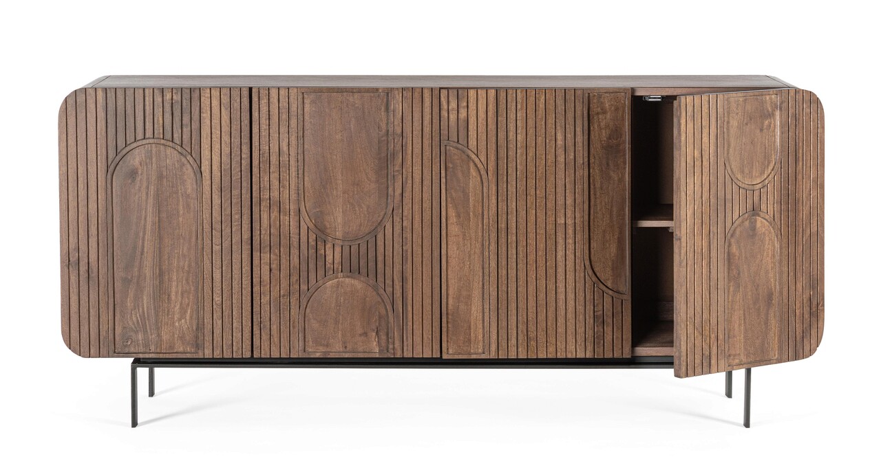 Bufet inferior Orissa, Bizzotto, 180x42x82 cm, lemn de mango/MDF, maro - 2 | YEO
