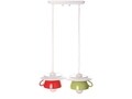 Lustra Afternoon tea, Deco Republic, E27, 2x60W, ceramica, rosu/verde