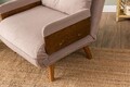 Canapea extensibilă cu 1 loc, Futon, 859FTN2341, Metal , Bej
