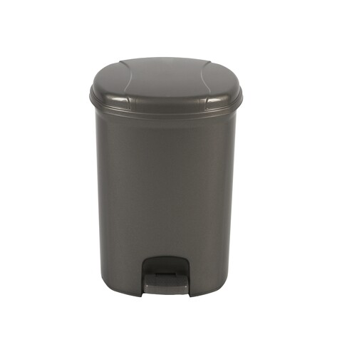 Cos de gunoi cu pedala heinner, 7 l, plastic, gri