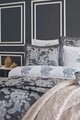 Set de pat Delma - Grey, Cotton Box, 12 piese, bumbac, gri