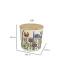 Set 3 recipiente pentru depozitare Garden, Wenko, 0.5 L/0.7 L/0.95 L, bambus/silicon, multicolor
