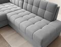 Coltar extensibil stanga 3 locuri ELTAP, LT-04SO, Blezalt, 240x150x82 cm, lemn/poliester, gri deschis