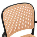 Scaun de gradina Juniper, Pakoworld, 56x52.5x86.5 cm, polipropilena cu protectie UV, negru/bej