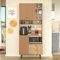 Dulap multifunctional, Locelso, RE6-SK, Stejar / Tigla Roșu