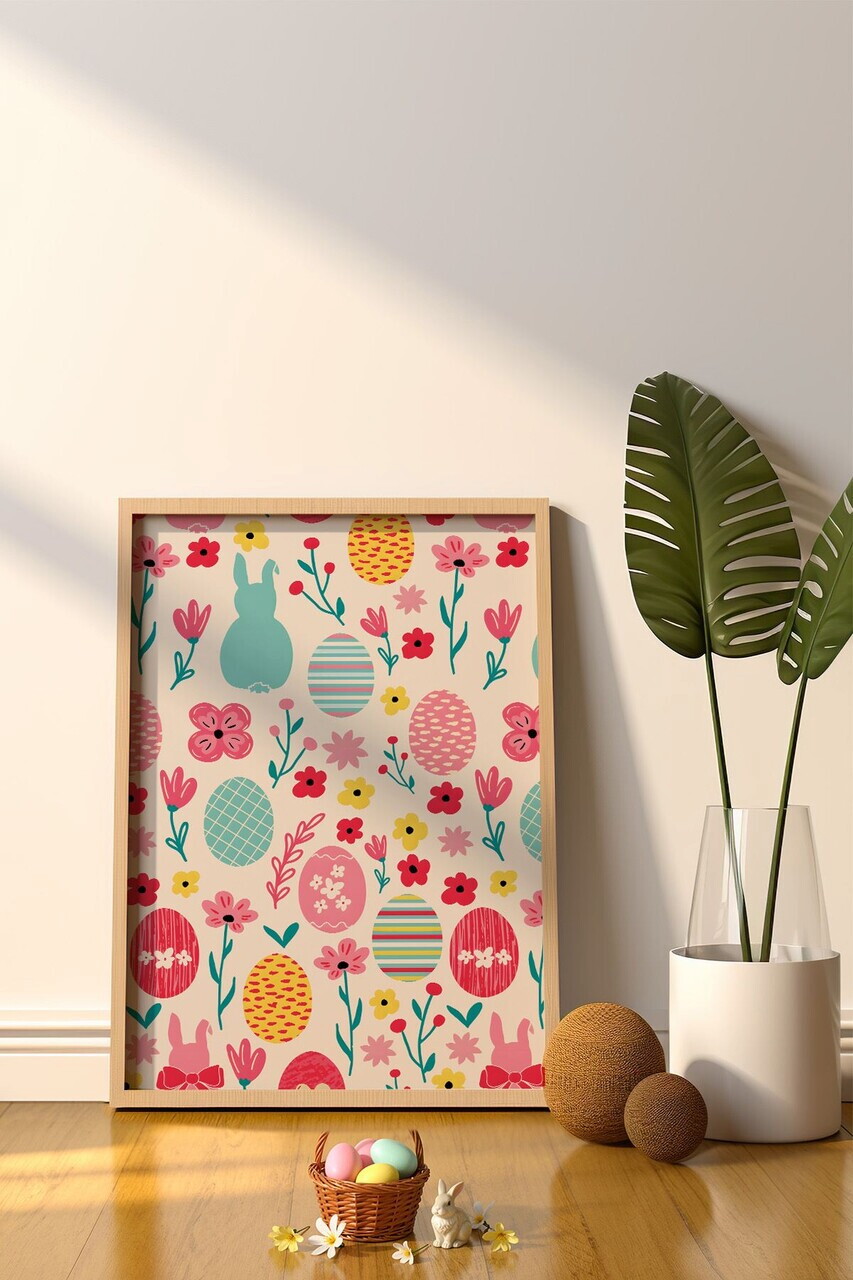 Tablou decorativ, Arteastermodel11-3348, MDF, Multicolor — imaginea 2