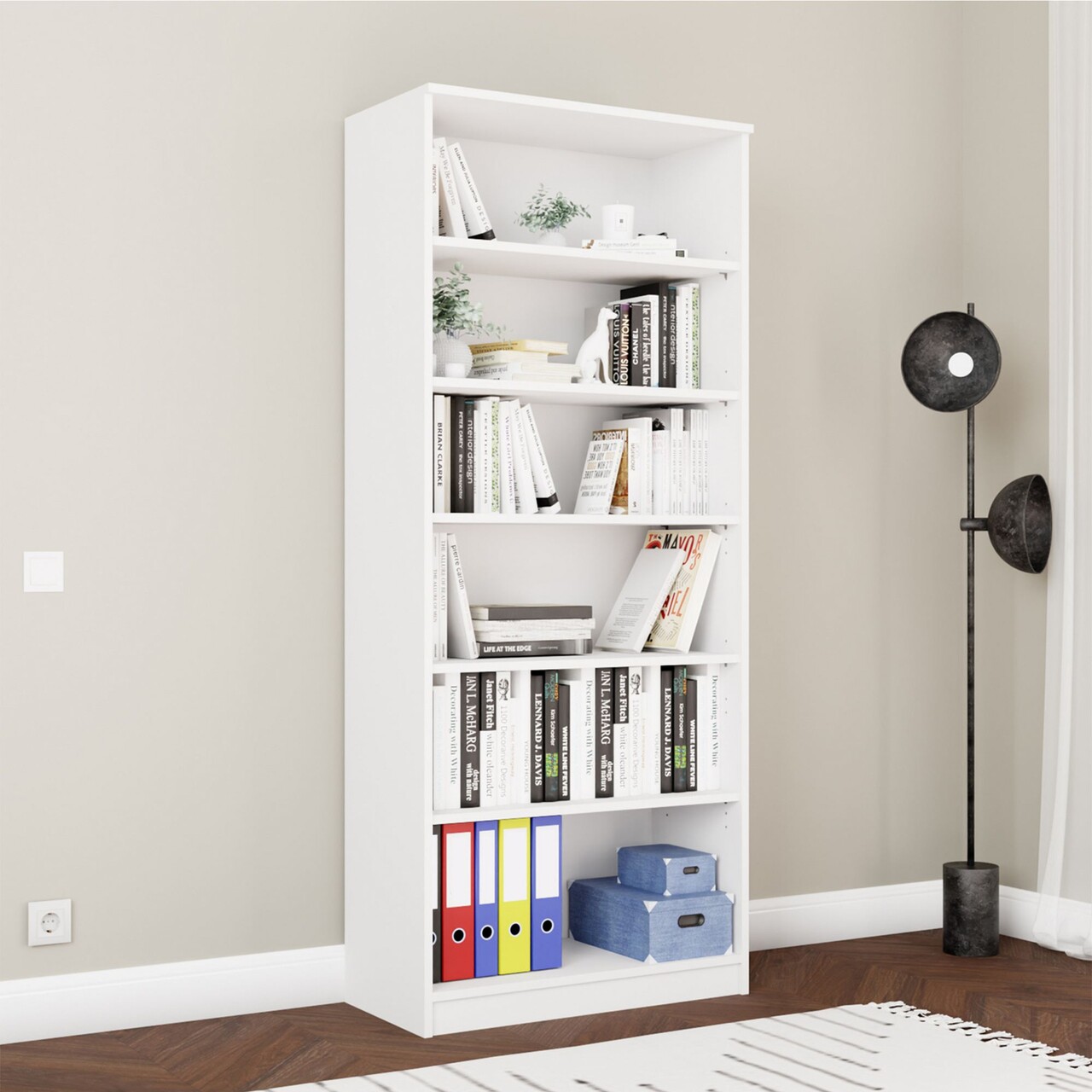 Dulap multifunctional, Miwood, Lucas Glass 1600-68, Alb - 2 | YEO