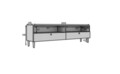 Comoda TV ELTAP, Dullum, 200x40x58 cm, PAL/PVC, alb