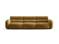 Canapea 4 locuri, Neo, Micadoni Home, 305x100x83 cm, tesatura Chenille, galben mustar
