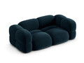 Canapea 3 locuri, Loretto, Cosmopolitan Design, 210x100x68 cm, catifea, albastru petrol inchis