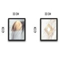 Set 2 tablouri decorative, Gold 1 Set, PAL, Hartie, Multicolor