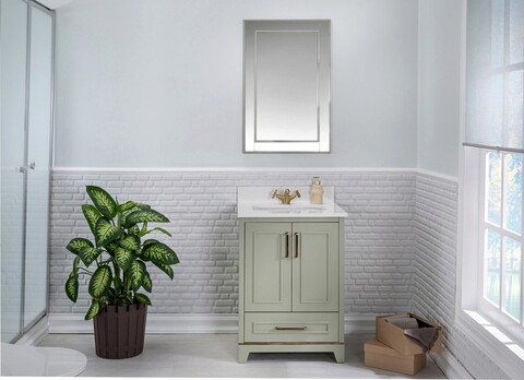 Set mobilier de baie (2 piese), jussara, ontario 24, verde