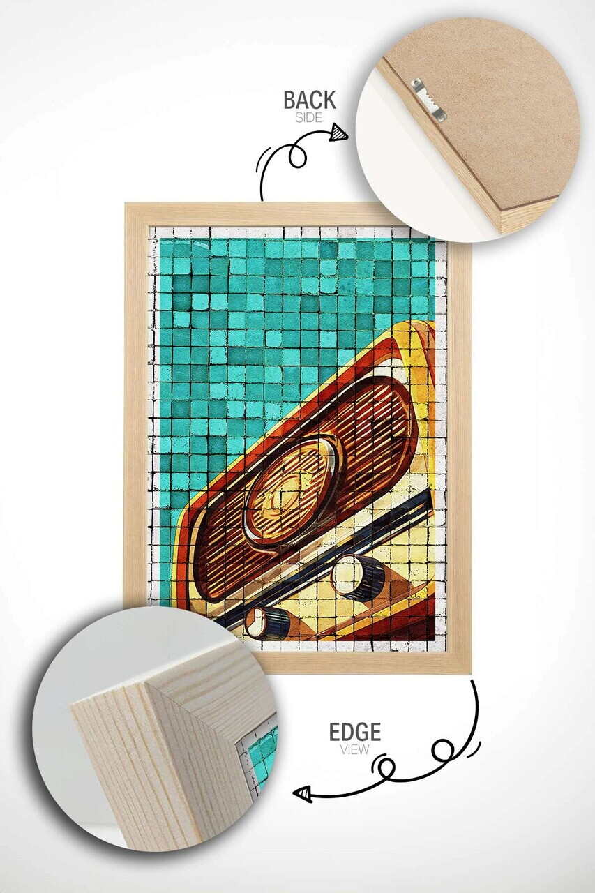 Tablou decorativ, Popmosaıc9, Lemn masiv, MDF, Multicolor - view 3
