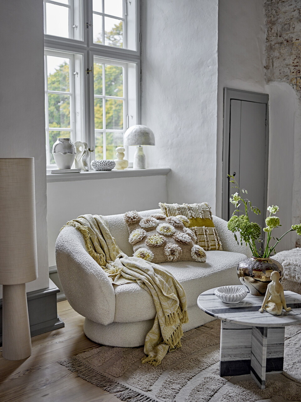 Pled, Bloomingville, Pratello, 130x160 cm, amestec bumbac, galben - imagine 2