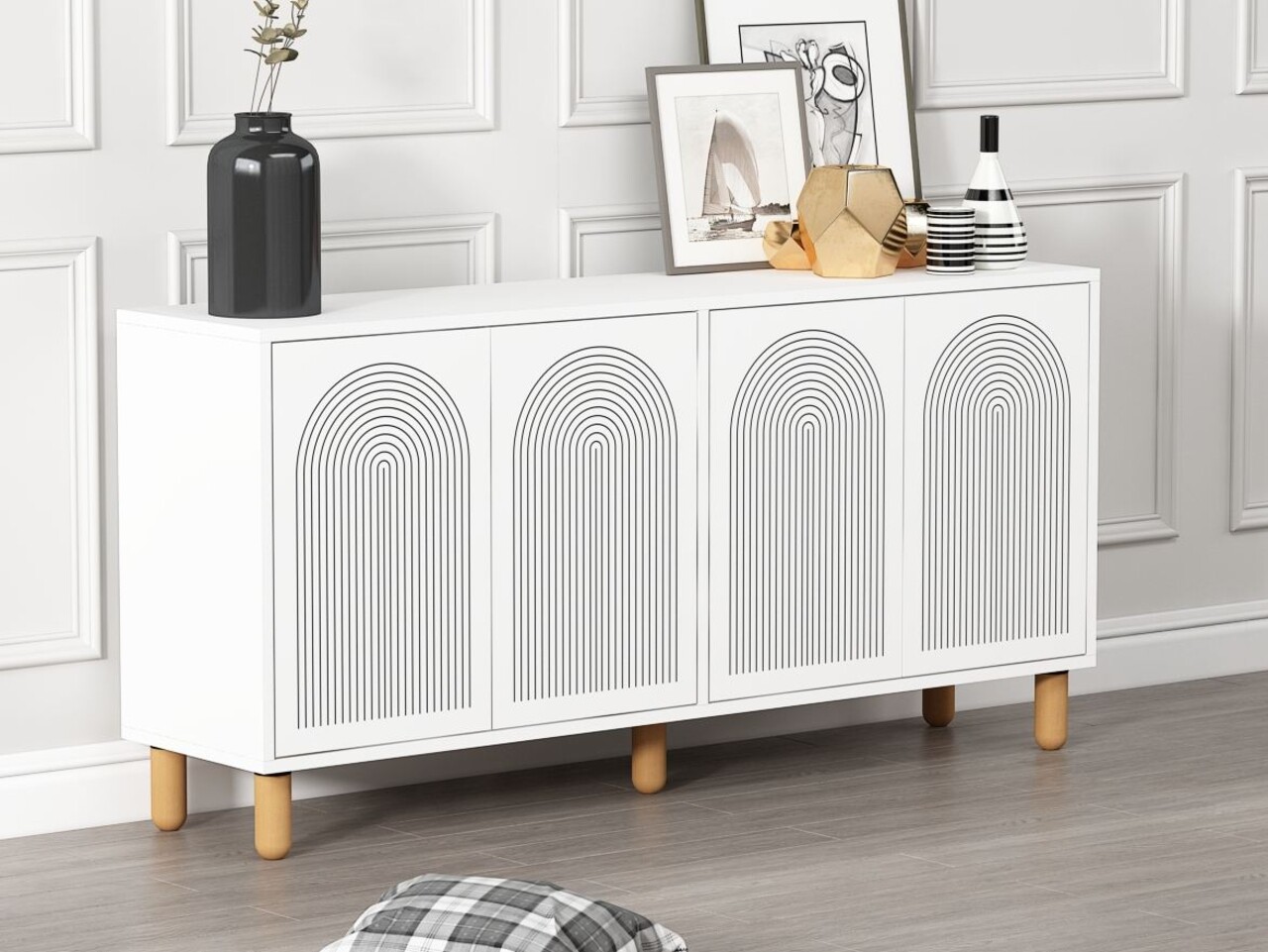 Consola, Hanah Home, Doresta, 150x73x36 cm, PAL, Alb - imagine 2