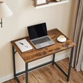 Birou, Vasagle, 80x50x75 cm, PAL/otel, maro rustic