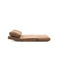 Canapea extensibilă cu 2 locuri, Futon, 859FTN1278, Metal , Maro deschis