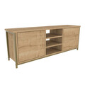 Comoda TV, Retricy, Otis, 140x35.3x50.8 cm, PAL, Aur / Stejar