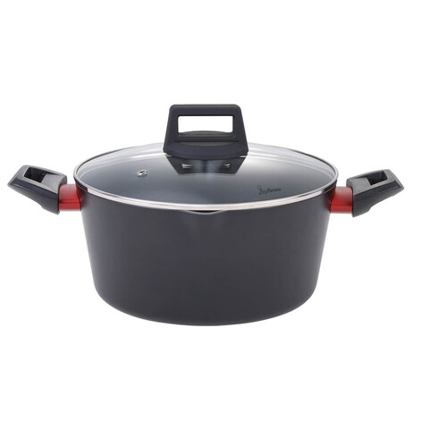 Oala cu capac Rosso, Luigi Ferrero, 28x13.5, 6.7 L, aluminiu presat