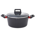 Oala cu capac Rosso, Luigi Ferrero, 28x13.5, 6.7 L, aluminiu presat