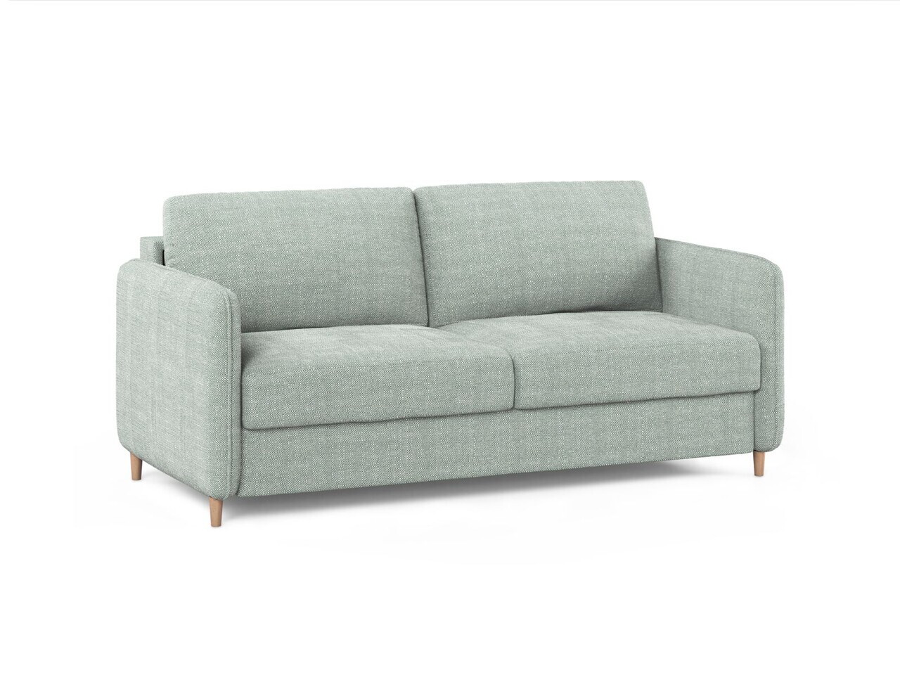 Canapea extensibila 3 locuri, Simo, Micadoni Home, 184x102x95 cm, tesatura structurata, verde menta — imaginea 6