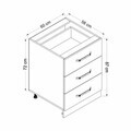 Dulap pentru bucatarie, Hanah Home, Minar, 60x87x58 cm, Alb