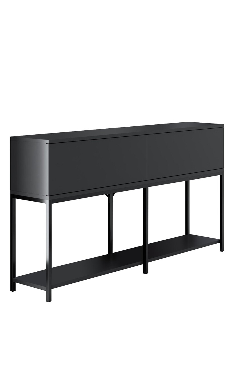 Consola, Bexley, Lord, 150x80x30 cm, PAL, Antracit / Negru - 2 | YEO