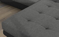 Coltar extensibil dreapta 4 locuri ELTAP, Armd-06, Armando, 289x203x85 cm, lemn/poliester, gri deschis/negru