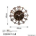 Ceas de perete, Metal Wall Clock 15, Metal, ø48 cm, Multicolor
