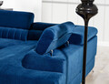 Coltar extensibil dreapta 4 locuri, ELTAP, Lau-33, Laurence, 278x205x92 cm, lemn/poliester, bleumarin