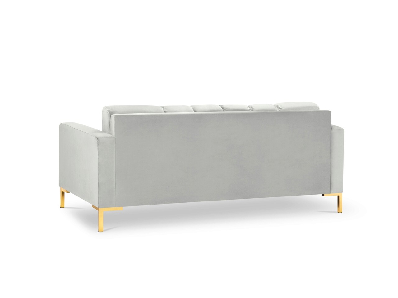 Canapea 3 locuri, Mamaia, Micadoni Home, GL, 177x92x75 cm, catifea, argintiu - 2 | YEO