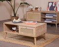 Masuta de cafea, Wolina, Calvin, 55x100x45 cm, Corp: PAL 100% MELAMINAT, Stejar