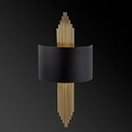 Aplica de perete, 616 - A, Opviq, 22 x 10 x 75 cm, 1 x E27, 40W, negru/auriu