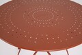 Masa pentru gradina Etienne, Bizzotto, D90x72 cm, otel, invelis e-coating, finisaj mat, rosu picant