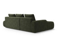 Coltar extensibil stanga 3 locuri, Linz, Cosmopolitan Design, 275x142x84 cm, cotiera dreapta, catifea, verde