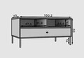 Masuta de cafea ADRK, Tili, 100.2x65x50 cm, PAL laminat, verde eucalipt