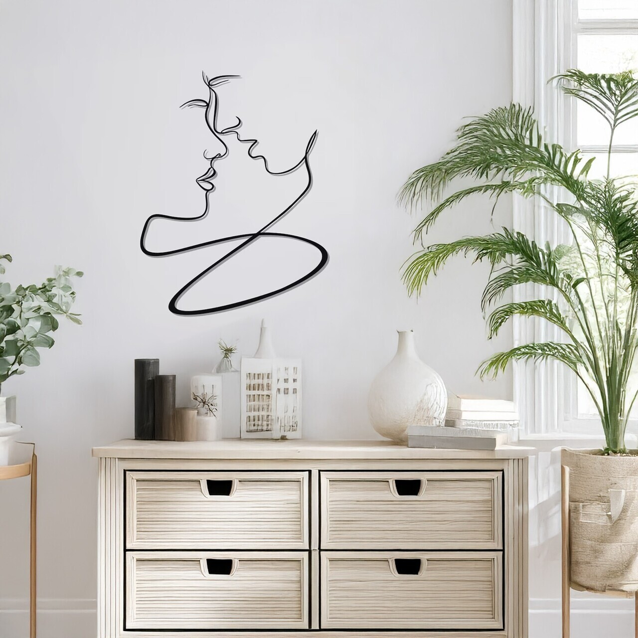 Decoratiune de perete, DCV-1041-MT, Dimensiune: 50 x 40 cm, Negru — imaginea 3