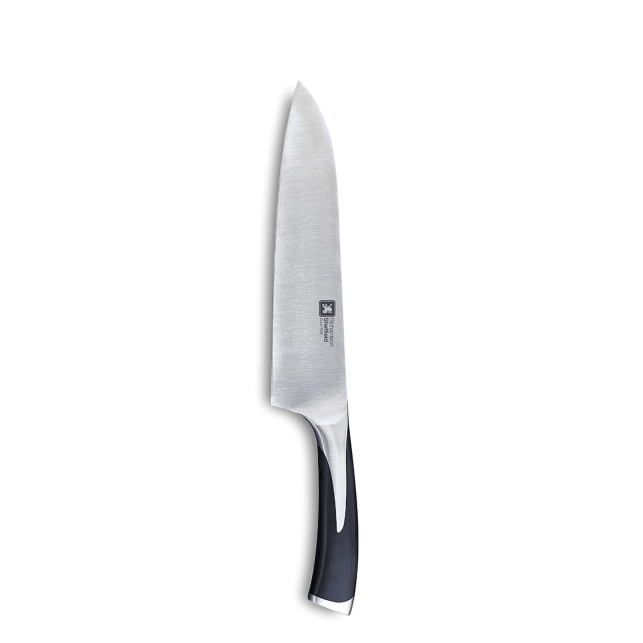 DICK 1905 Santoku gecanneleerde schuine kant mes Zwart/zilver, 18 cm